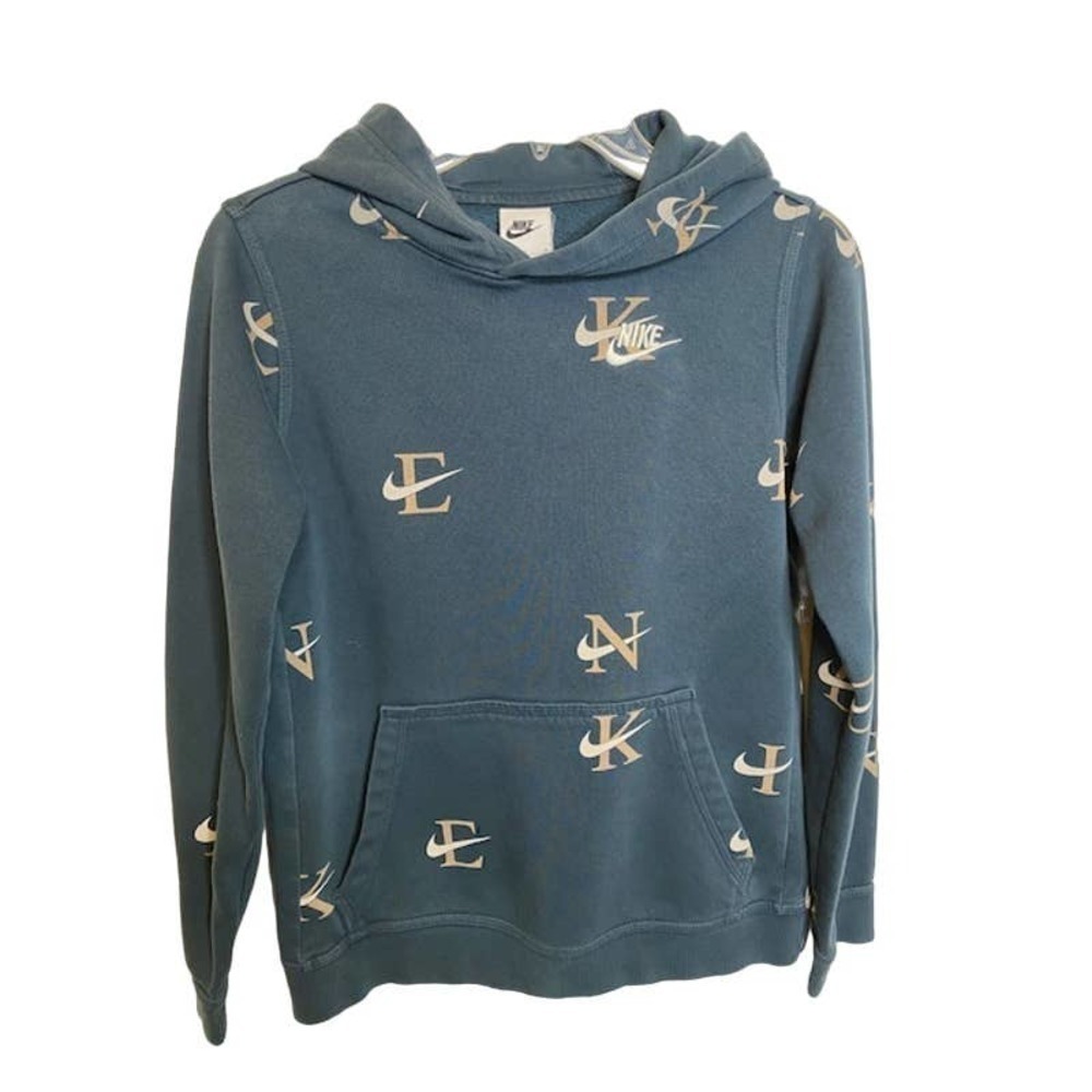 Nike Logo Hoodie Sz Youth Large Cotton/Poly